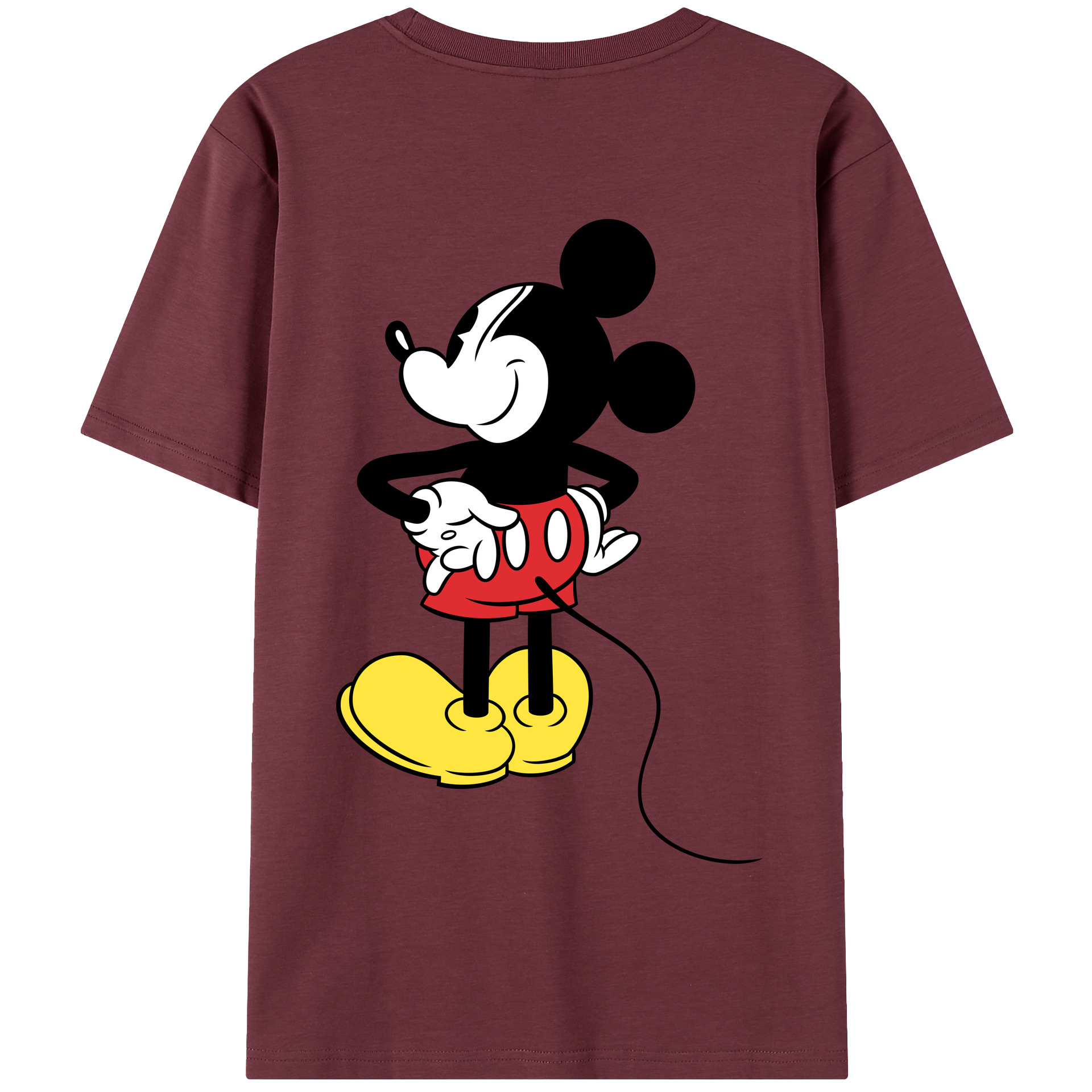 （画像用） ミッキーマウス Mickey Mouse 綿100％半袖Tシャツ（背面プリント）